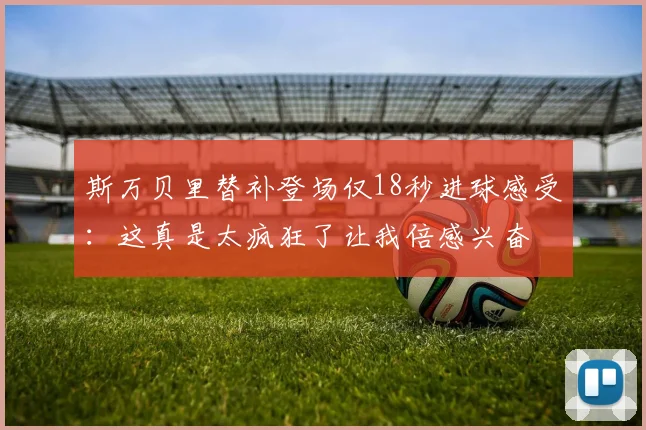 斯万贝里替补登场仅18秒进球感受：这真是太疯狂了让我倍感兴奋